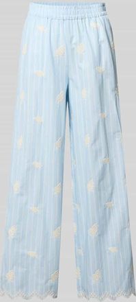 Oh April Hose mit Stitchings und elastischem Bund Modell Leni in Sky, Gr&ouml;&szlig;e M