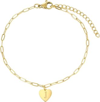 Adornia Initial Chain Bracelet in Gold-J at Nordstrom Rack