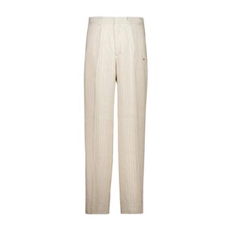 Amiri Alabaster Striped Tailored Trousers - male - Amiri - Wide Trousers - White - L - Trousers