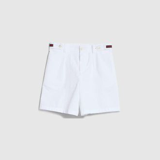 Gucci Kids - Crinkle Cotton Shorts, White