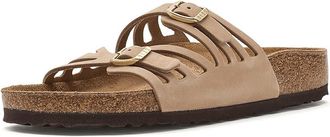Birkenstock Granada - Nubuck Leather Womens Dress Sandals Sandcastle : EU 41 (US Womens 10-10.5) Regular, Synthetic