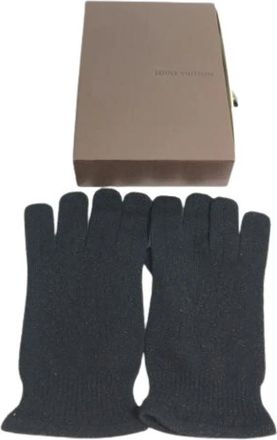 Louis Vuitton Pre-owned Cashmere gloves - Dames - Vintage Accessoires - Zwart - ONE Size - Kasjmier - Vintage