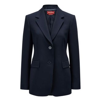 Max Mara Blazers, female, Blue, XS, Blue Jacket Triacetate Polyester Lining