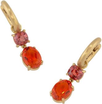 Irene Neuwirth 18kt yellow gold Gemmy Gem fire opal earrings - women - Opal/Spinel/18kt Yellow Gold - One Size