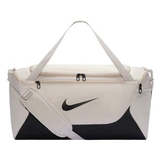 Nike Brasilia 40L Small Duffel Bag Light Bone Black IB4394-072