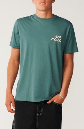 Rip Curl Disorder Legacy Cotton Graphic T-Shirt in Muted Green at Nordstrom, Size Xx-Large