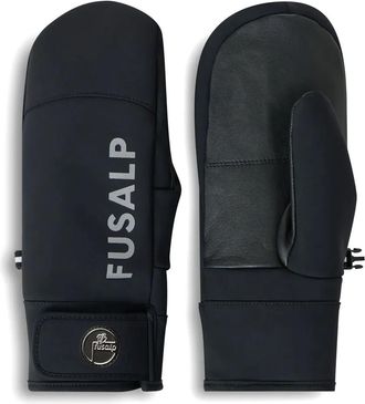 Fusalp Rock ski gloves - unisex - Polyester/Polyamide/Elastane/Thermoplastic Polyurethane (TPU)/Polyester/Goat Skin - 6.5 - Black