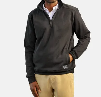 Nautica Mens Anchor Quarter Zip Top In Oxford