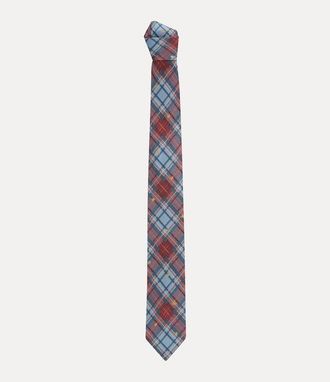 Vivienne Westwood Tie 8.5cm Louth Tartan Light Blue Men