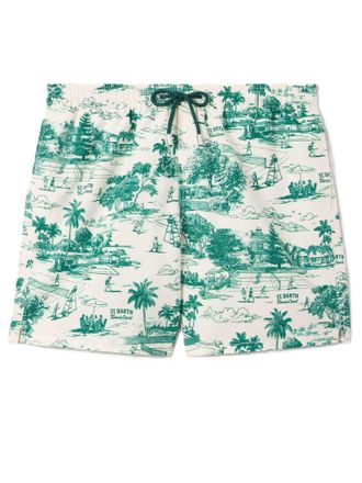 MC2 Saint Barth White Gustavia Classic Swim Shorts