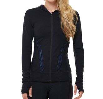 Shape Active Offbeat Hooded Jacket In Black