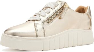 Clarks Mykah Joy Womens Shoes Gold Leather : 8.5 B - Medium