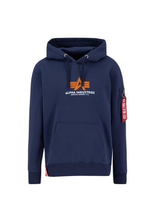 Alpha Industries Hoodie ALPHA INDUSTRIES Basic Hoodie BL Rubber, Herren, Gr. XS, blau (ultra navy), Obermaterial: 80% Baumwolle, 20% Polyester, regular fit, Sweatshirt