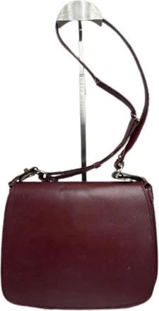 Cartier Pre-owned Cross Body Bags, female, Red, Size: ONE SIZE Pre-owned Vintage Leather Crossbody Bag