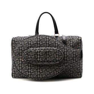 Balmain Voyage Reistas - Heren - Handtassen - Zwart - ONE Size - Katoen - Tassen