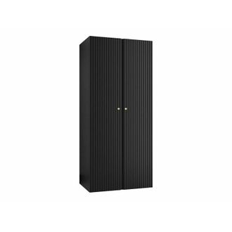 Mirjan24 Mobilier1 - Armario Hartford 395, Negro, 186x74x44cm, Puertas De Armario: Con Bisagras, N&uacute;mero De Estantes: 0