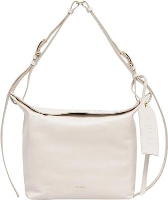 Furla Ginevra Schoudertas - Dames - Schoudertassen - Beige - ONE Size - Leer - Tassen