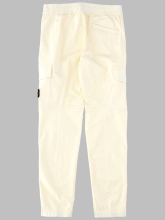 Stone Island Cotton-Wool Blend Cargo Pants - White