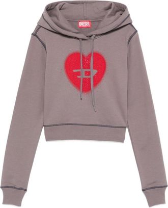 Diesel Grey Graphic Hood Sweatshirts