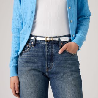 Levi's Dillon Narrow Belt - Womens - 100 - Silver / Silver
