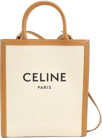 Celine White Canvas Tote Bag (Pre-Owned)