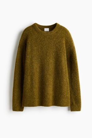H&M Oversized Pullover aus Alpakamix - Green
