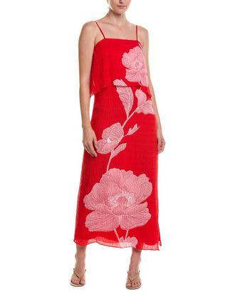 Vince Camuto Four Tier Overlay Midi Dress