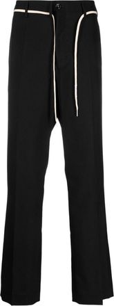 Marni straight-leg wool trousers - men - Virgin Wool/Cotton/Polyamide - 48 - Black