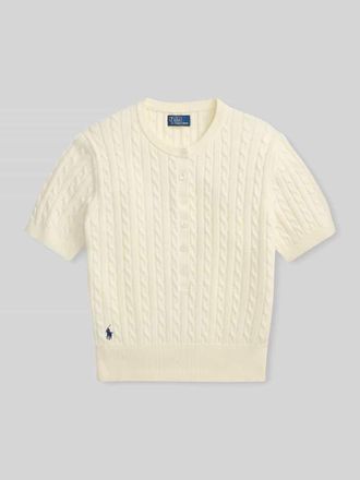 Polo Ralph Lauren Regular Fit Pullover aus reiner Baumwolle in Offwhite, Gr&ouml;&szlig;e XXL