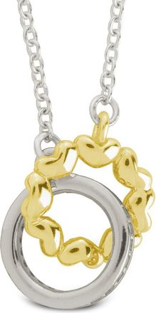 Sterling Forever Interlocking Heart Charm Pendant Necklace in Gold at Nordstrom