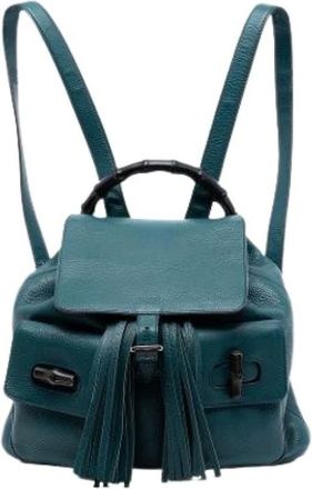 Gucci Pre-owned Backpacks, female, Green, Size: ONE SIZE Pre-owned Vintage Backpack