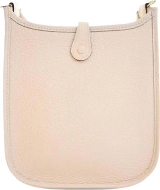 Herm&egrave;s Pre-owned Evelyne Crossbody Bag - Dames - Vintage Schoudertas - Beige - ONE Size - Leer - Vintage
