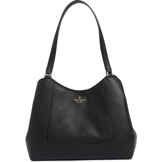 Kate Spade New York lena triple compartment shoulder bag in Black at Nordstrom Rack