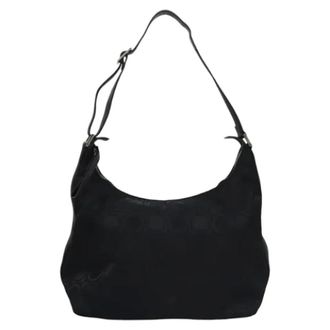 Ferragamo Tweedehands Canvas handtassen - Dames - Pre-owned - Zwart - Maat: ONE Size Leer