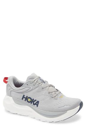 Hoka One One Gaviota 6 Running Shoe in Stellar Grey /Stardust at Nordstrom, Size 11.5