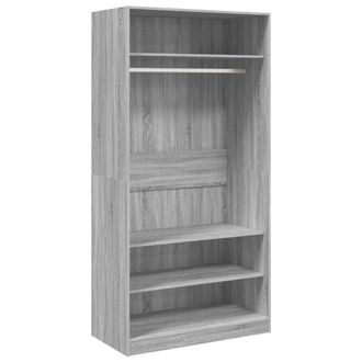 vidaXL Vidaxl - Armario De Madera Contrachapada Gris Sonoma 100x50x200 Cm