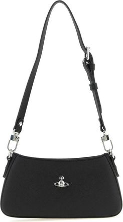 Vivienne Westwood Tasha Schoudertas - Dames - Schoudertassen - Zwart - ONE Size - Katoen - Tassen