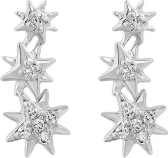 Effy 14K White Gold Diamond Starburst Stud Earrings in 14K Gold at Nordstrom