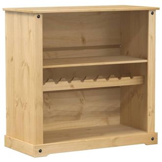 Berkfield Home Wine Cabinet Corona 107.5x51x105.5 cm Solid Wood Pine in Tan