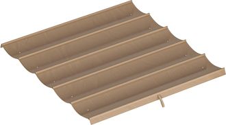 OEM Cubierta Para Techo Retr&aacute;ctil De 2,5x2,55m Para P&eacute;rgola 3x3 Tela De Repuesto Con 10 Orificios De Drenaje Pardo