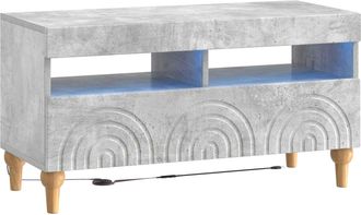 vidaXL Mueble De Tv Led Gris Hormig&oacute;n Madera De Ingenier&iacute;a Vidaxl