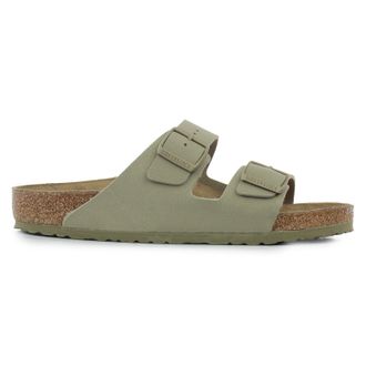 Birkenstock Arizona BS Birko-Flor Unisex Slides Sandals - Faded Khaki - Size:UK 5.5