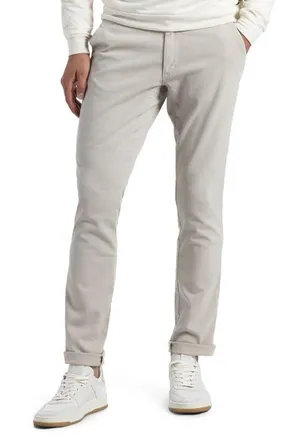 Soft Cloth Soft Hybrid Slim Fit Five-Pocket Stretch Canvas Pants in Drizzle at Nordstrom, Size 30