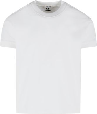 Versace wit stretchkatoenen T-shirt