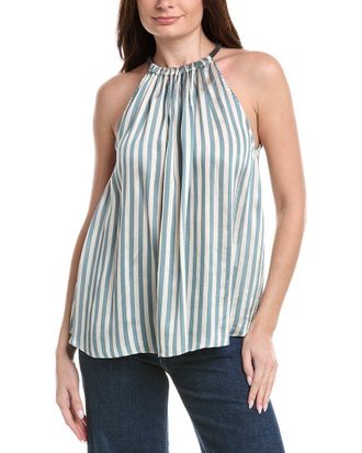 Brunello Cucinelli Silk-Blend Halter Blouse