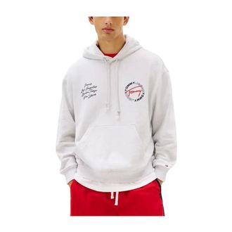 Tommy Hilfiger Hoodies, male, Gray, Size: XL Hoodies