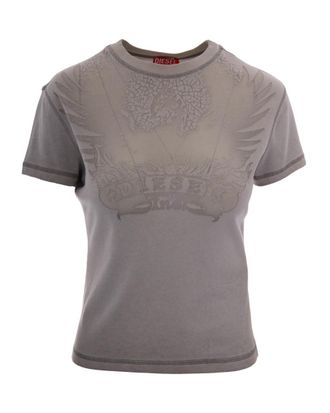 Diesel Grey Graphic Crew Neck T-Shirt