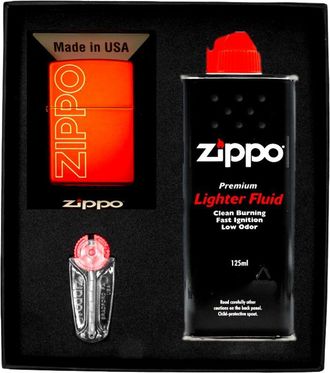 OEM Juego De Encendedores Zippo Con Logotipo Rojo Met&aacute;lico Grabado A L&aacute;ser, Regalo N.&deg; 1