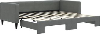 vidaXL Sof&aacute; Cama Nido Tela Gris Oscuro 100x190 Cm Vidaxl