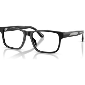 Emporio Armani 56mm Rectangle optical glasses in Black at Nordstrom